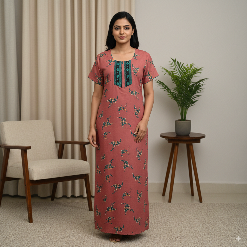 Alpine Rust Floral Nighty